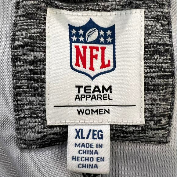 NFL Team Apparel Women's Broncos Pullover Hoodie Black Kangaroo Pocket Size XL - Picture 4 of 6